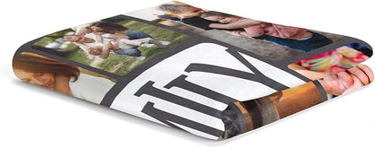 Custom Blankets with Photos and Text Mothers Day Fathers Day Personalized Gifts from Daughter Multiple Colors Sizes Soft Flannel Gifts for Women Birthday Gifts for Mom Dad