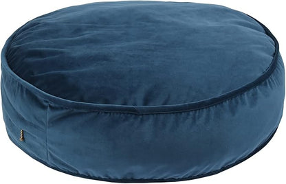 Velvet Floor Pillows Round Chair Cushion Couch Throw Pillow Soft Pouf Seat Mattress Bean Bag for Reading Nook Play Room (25.6", Teal)