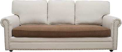 Eismodra Couch Covers for 3 Cushion Couch Sofa Magic Stretch Sofa Slipcover for Dogs Pet L Shape 2 Seat Replacement Furniture Protector,Light Brown Length 65-78 inches(Only 1 Piece)