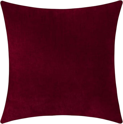 Jeneoo Santa Red Decorative Throw Pillow Covers Soft Chenille Comfy Square Couch Cushion Cases for Living Room Sofa Decor (Set of 1, 24 x 24 Inches)