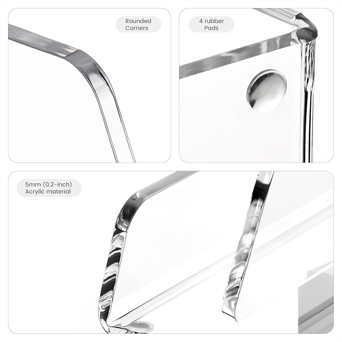 Acrylic Brochure Holder 5x6 Inch,Clear Pamphlet Holder Display Stand for Trifold 4&5&6 Inch Flyers,Pamphlets,Booklets,Menu,Leaflets for Office,Home,Store,1 Pack,A5