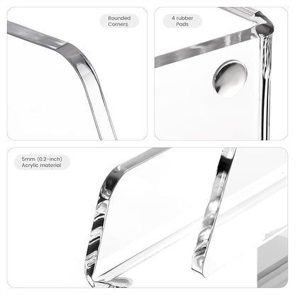 Acrylic Brochure Holder 5x6 Inch,Clear Pamphlet Holder Display Stand for Trifold 4&5&6 Inch Flyers,Pamphlets,Booklets,Menu,Leaflets for Office,Home,Store,1 Pack,A5