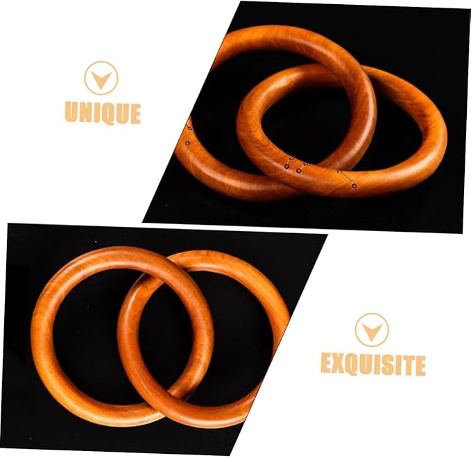 MAGICLULU Wooden Link Chain Decor Jujube Wood Ornament Rustic Home Decor Minimalist Wooden Chain Art
