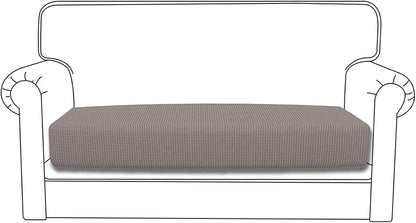 Easy-Going Stretch Loveseat Cushion Cover Sofa Cushion Furniture Protector Sofa Seat Sofa Slipcover Sofa Cover Soft Flexibility with Elastic Bottom(Loveseat Cushion, Taupe)