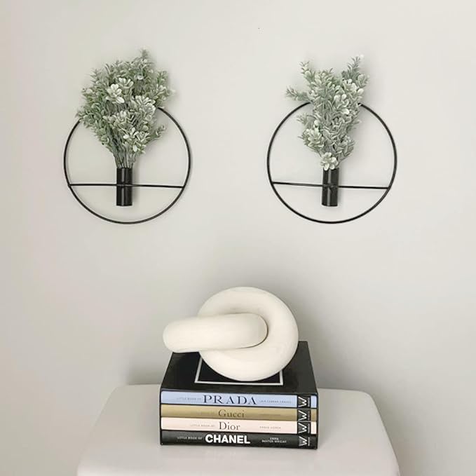 2 Link Wood Chain Link Decor,White Wooden Knot Boho Farmhouse Rustic Decor for Coffee Table Modern Book Shelf Accents Home Console Table Items Living Room