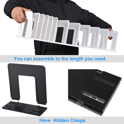 6 Pieces Upright Plates, Accessory Parts of Expandable File Folder Holder, Translucent Frosted