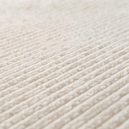 Revival Rugs Stripe 6'7"x9' Washable Area Rug for Living Room Bedroom - 100% Recycled Oeko-TEX Certified, Medium Pile, Beige, Cream