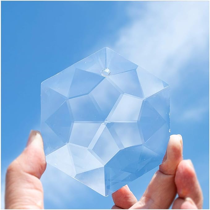 H&D HYALINE & DORA Rainbow Maker Crystal Glass Hexagon Prism SunCatcher for Window Hanging Feng Shui