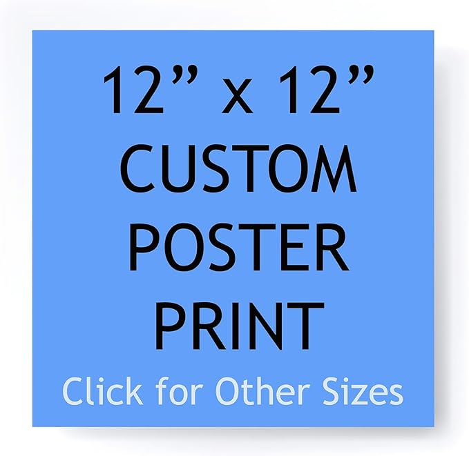 Pera Print - Custom Poster Print - Upload Your Image/Photo - Personalized Photo Prints, Create Your Own Poster - Print Any Photos, Images - 12 x 12 inches