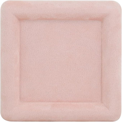 Black Velvet Jewelry Display Tray, Luxury Velvet Ring Holder Showcase for Necklaces Earrings, Jewelry Store Display and Ecommerce Photography Prop, 4.72x4.72 Inches (Pink)