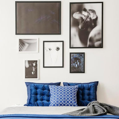 10 x10 Picture Frame Set of 3, Black Wooden Frame 10 x10 Square Wall Gallery Poster Photo frame with Horizontal and Vertical Formats for Wall Hanging best gift