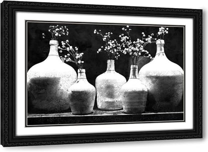 ArtDirect Monochrome Vases Custom Framed Art Print Giclee Print or Canvas Options with Various Sizes and Customization by Allen, Kimberly