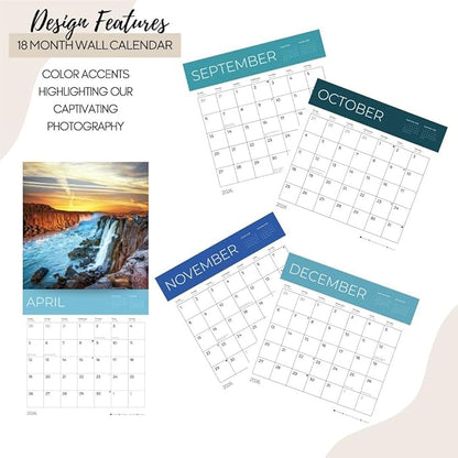 Pathways Wall Calendar 2026 | 12" x 24" Open | Giftable Nature Calendar 2026 | Thick & Sturdy Paper for Organizing & Planning | Pacific Waters Press (Pathways)