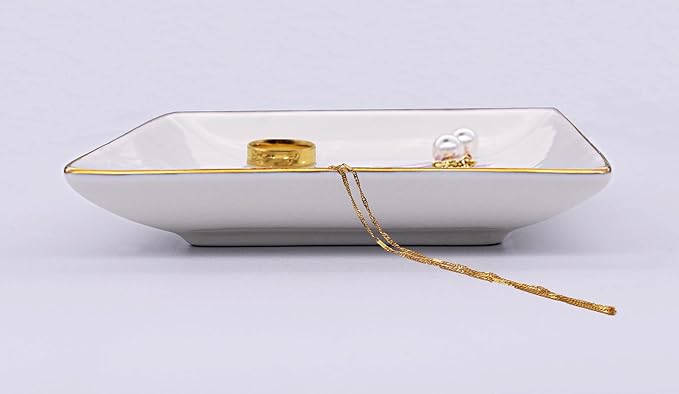 NZY Daughter Gifts from Mom Dad,Birthday Graduation Christmas Gifts for Daughter,Reminder Present,Motivational Encouraging Ceramic Jewelry Tray Present, Trinket Holder Ring Dish-You Are Loved
