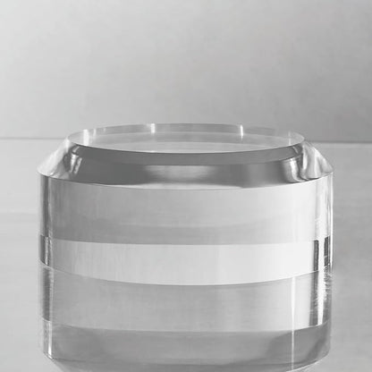 CiaoHER 2in Thickness Acrylic Disc Display Block Clear Polished Round Pedestal Stand Riser (5'' x 2'')
