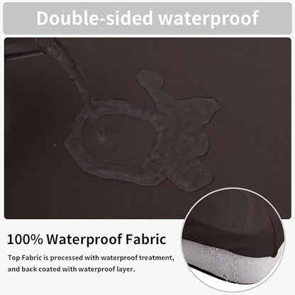 Easy-Going 100% Waterproof Oversized Sofa Seat Cushion Slipcovers Couch Cushion Cover Stretch Furniture Protector for Kids, Pets (Oversized Sofa Cushion, Chocolate)