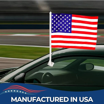 Custom Car Flag by DreamController - Personalized Flag with Your Photo, Text or Logo – Durable, Fade-Resistant, Weatherproof Window Flag for Cars, Parades, Sports & Outdoor Events - 12x17