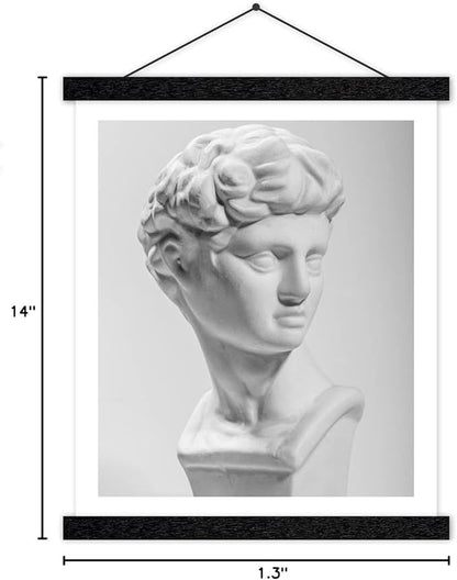 HONKKI Magnetic Poster Hanger Frame for 14x14 14x20 14x24 Movie Music Posters Wall Art,Black Wood Picture Frames for Canvas Diamond Map Decor, Living Room Calendar Banner Tapestry Photo Hanging Stand