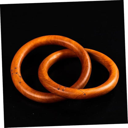 MAGICLULU Wooden Link Chain Decor Jujube Wood Ornament Rustic Home Decor Minimalist Wooden Chain Art
