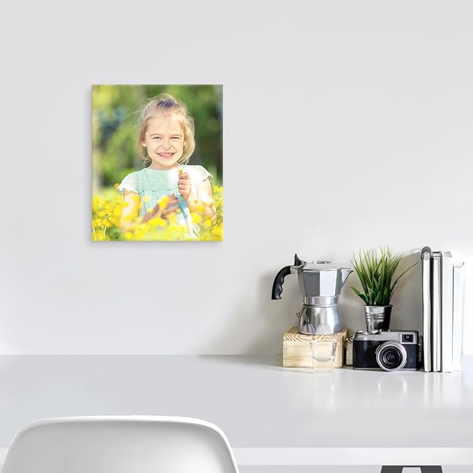 YYYYHPP Canvas Prints with Your Photos, Personalized Photo to Canvas Wall Art,Canvas Printing for Wedding, Family, Baby, Pets, Home Office Decor, Wrapped Frame 10"x12"
