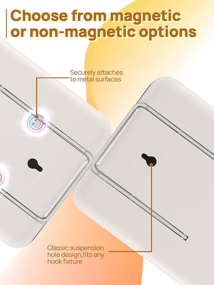 OMIRO Desk Makeup Mirror, 8 x 5 inches Table Mirror with Foldable Stand and Hanging Hole for Shaving and Travelling, White,2PCS