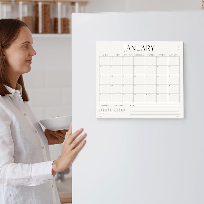 Jotsome Magnetic Calendar for Refrigerator 2026-2027, Monthly Fridge Calendar From January 2026 to June 2027 13x11 inch, Easy Planning, Gift for the Holidays or Christmas