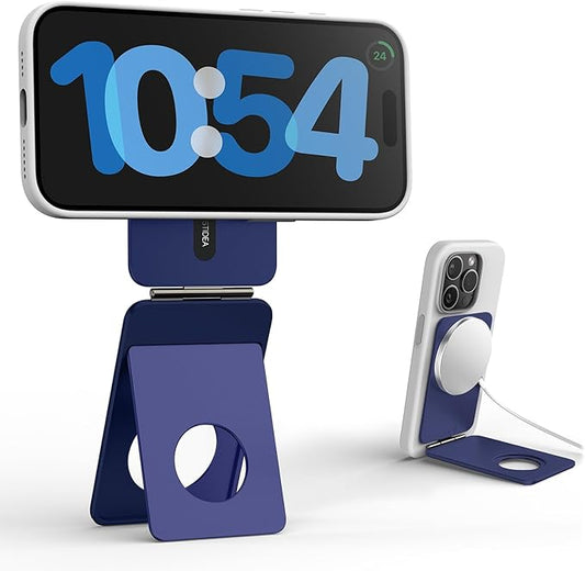 Magnetic Tripod for iPhone, Aluminium Phone Tripod Stand Compatible with Magsafe iPhone 17/16/15/14/13/12 Series, Foldable Strong Magnetic Phone Stand & Travel Essentials Accessories