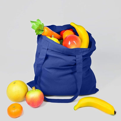 NPBAG 15 Pack 15'' X 16'' Blue Cotton Tote Bags, Lightweight Blank Bulk Cloth bags with 1pc of PTFE Teflon Sheet