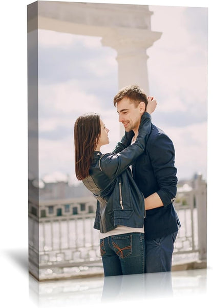 TreeDeal Custom Canvas Prints with Your Photos, Framed 24” x 36” Personalized Pictures Print, Customized Photo to Canvas Wall Art Ideal for Home Decor Gift Wrapping Pets Family Baby Wedding