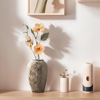 Decorative Ceramic Vase- Classic Antique Home Decor Ornament, Elegant Décor Showpiece for Interior Design, Mantel Tabletop Sculptural Vessel | Collectible Vintage Vasefor Bookshelf Kitchen
