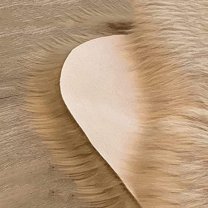 LAMBZY High Pile Super Soft Faux Sheepskin Rug (Beige, 3'x5')