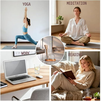 2 in 1 Incense Holder for Sticks with Glass Ash Catcher, Anti-ash Incense Burner for Yoga Meditation Spa Room Decor, Includes Ash Brush