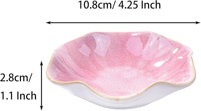 Ceramic Ring Dish Holder Jewelry Tray Set of 2 Trinket Dishes Vintage Small Decorative for Jewelry Dressing Tables Earring Organizer (FL)
