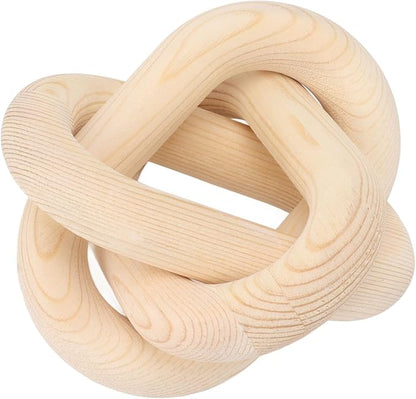 Pongnas Decorative Wood Chain Links for Home Dcor - Rustic Links for Living Room, Coffee Shop & More in Elegant (Light Brown)