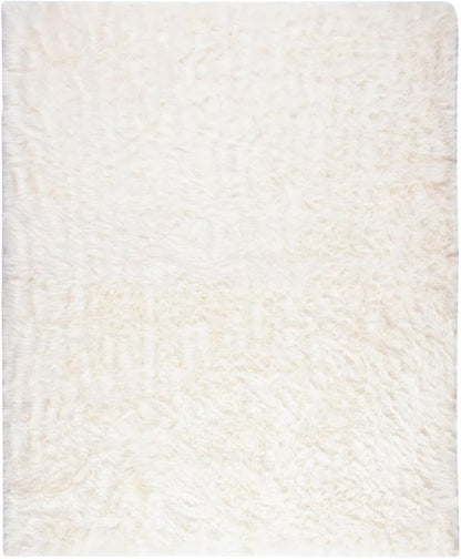 SAFAVIEH Faux Sheep Skin Collection 8' x 10' Ivory FSS235A Silken Glam 2.35-inch Thick Area Rug