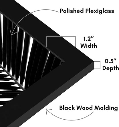 Americanflat 23x35 Poster Frame with Polished Plexiglass - Black Picture Frame - Wide Photo Frames Made of Engineered Wood for Vertical or Horizontal Wall Display - Epic Collection - Black