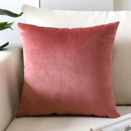 Artscope Luxury Velvet Pillow Covers Super Soft Decorative Square Throw Pillow Covers Case Cushion Covers for Sofa Couch Bedroom Car Decor 22x22 Inch Jam