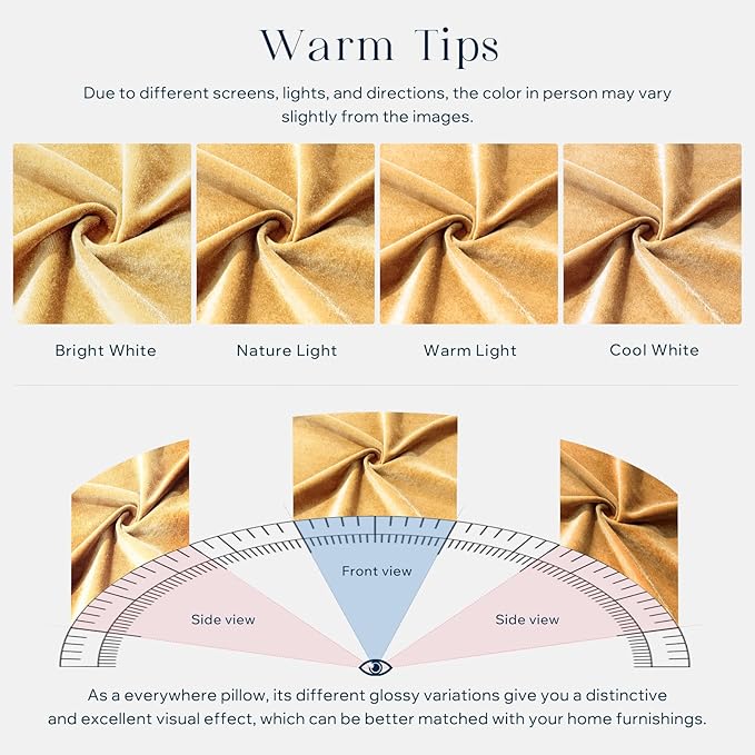 Phantoscope Pack of 2 Velvet Decorative Throw Pillow Covers Soft Solid Square Cushion Case for Couch Shiny Gold 18 x 18 inches 45 x 45 cm