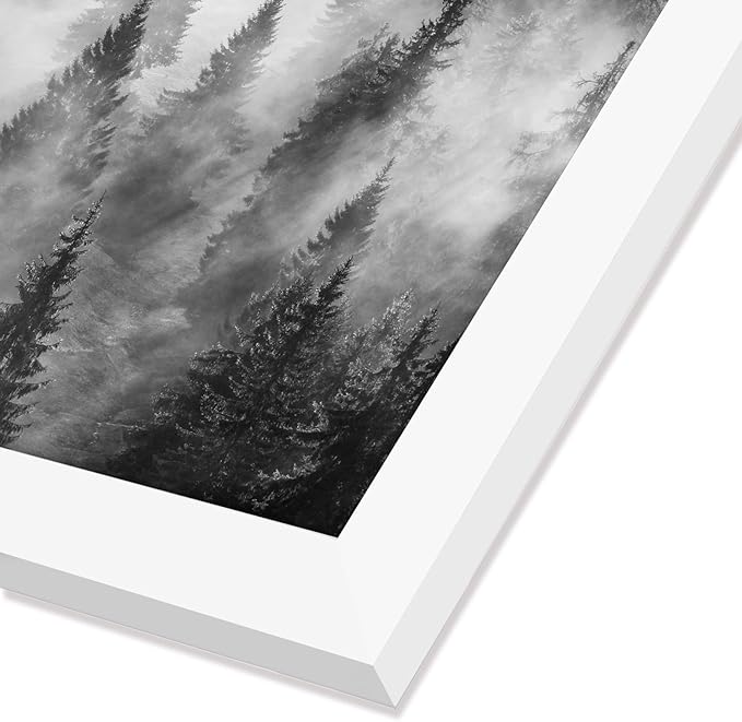 Americanflat 24x24 Picture Frame with Polished Plexiglass - Epic Collection - Square Picture Frame with Engineered Wood - Wide Photo Frames for Wall display - White