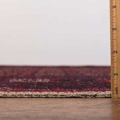 Keen Home Design 4x6 Rug - Machine Washable Area Rug with Non-Slip Backing, Ideal for Living Room, Dining Room, Bedroom - Vintage, Easy Clean, Durable, Low Pile Rug - (4' x 6')