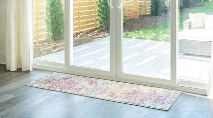 Rugs.com Arlington Collection Rug – 12 Ft Runner Multi Medium-Pile Rug Perfect for Hallways, Entryways