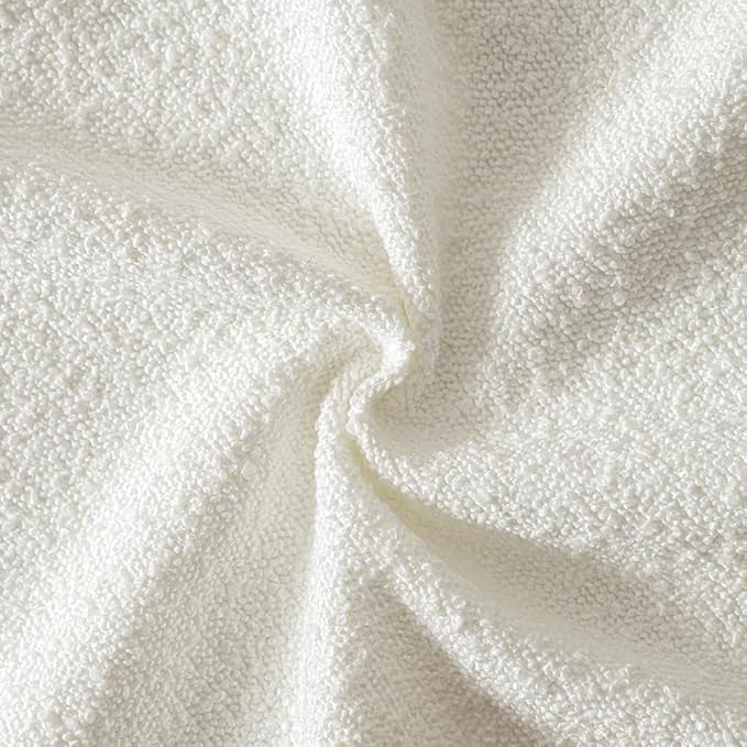 MIULEE 20x20 Inch Decorative Pillow Covers for Couch Bed Set of 2 Textured Boucle Neutral Winter Throw Pillows Christmas White Accent Solid Cushion Pillowcases Sofa Livingroom Home Decor