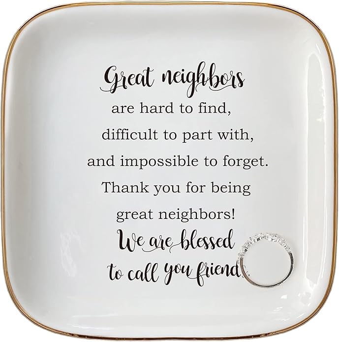 Scwhousi Ring Dish Jewelry Tray for Friend Mom Sister Maid of Honor,Birthday Mother's Day Christmas Gifts
