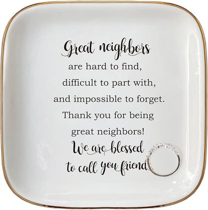 Scwhousi Ring Dish Jewelry Tray for Friend Mom Sister Maid of Honor,Birthday Mother's Day Christmas Gifts