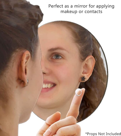 Marketing Holders Acrylic Mirror Round 11 Inch Circle Laser Cut Travel Makeup Home Decor Lucite Reflective Pieces for Arts and Crafts and DIY Projects