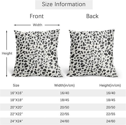 Polka Dot Pillow Covers 18x18 Set of 2 Decorations Black Cream Throw Pillow Covers Boho Decor Brush Strokes Pillowcases Modern Trendy Pattern Farmhouse Soft Cozy for Sofa Bed Home Decorative