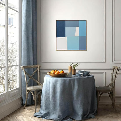 LEVERUP Abstract Photos Art Blue Wall Artwork Minimalist Printings Posters Modern Wall Decor for Living Room Bedroom Office 20×20 Inch Hallway Decorations
