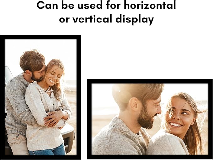 Americanflat 16x26 Picture Frame with Polished Plexiglass - Black Picture Frame - Wide Photo Frames Made of Engineered Wood for Vertical or Horizontal Wall Display - Epic Collection - Black