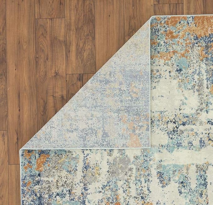 LUXE WEAVERS Abstract Blue Multi Colored 5x7 Area Rug