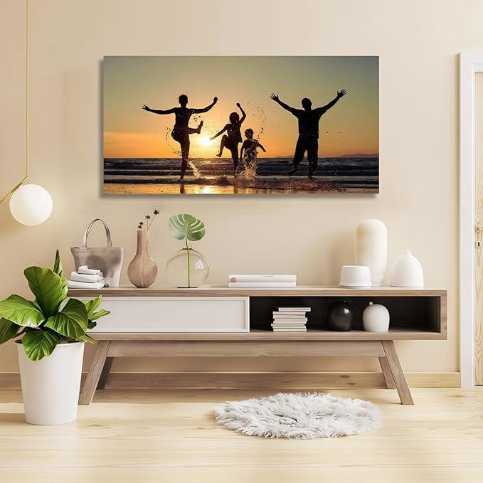 JIMUJIA Custom Canvas Art Print 40"x20" - Unframed Artwork, Personalized Wall Decor, Customizable Photo, Custom Portrait, Office, Living Room, Bedroom Wall Art(40×20in,Unframe)